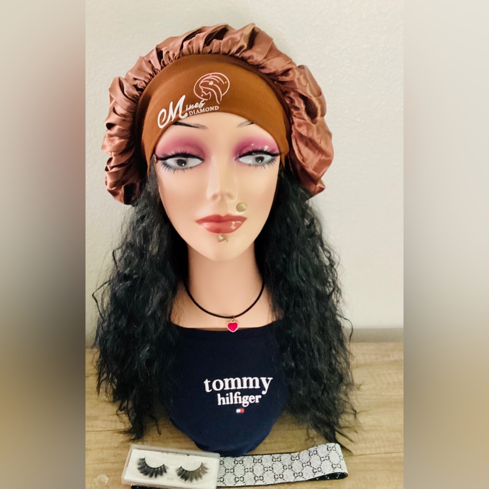 3pcs beautiful bonnet and wig banned  for your edges, keep your hair int…